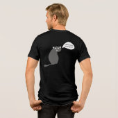 Neugierkatze Tri-Blend Shirt (Rückseite voll)