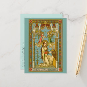 Neugotische Hl. Cäcilia von Rom (BNG 02) Postkarte