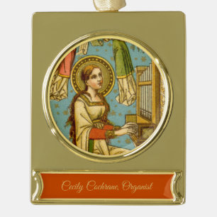 Neugotische St. Cäcilia von Rom (Detail; BNG 02) Banner-Ornament Gold