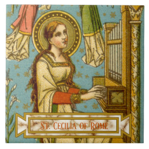 Neugotische St. Cäcilia von Rom (Detail; BNG 02) Fliese