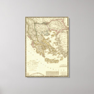 Neugriechisch-Inseln, Albanien, Mazedonien Leinwanddruck