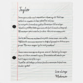 Neuheit bei personalisierten Briefmarkenblättern Fleecedecke (Vorderseite)