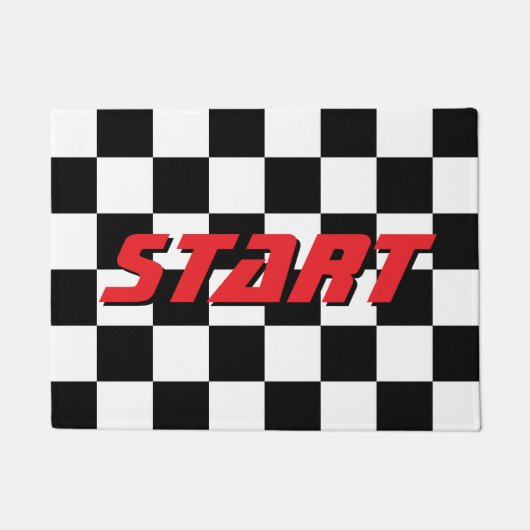 Neuheit der überprüften Flag-Start- oder -finale-Z Fußmatte (Vorderseite)