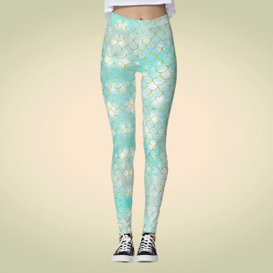 Neuheit Halloween Kostüm Mermaid Scales Muster Leggings