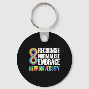 Neuheit Neurodiversity Rainbow Infinity Autism Awa Schlüsselanhänger