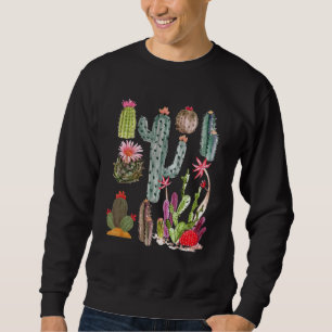 Neuheit Retro Kaktoide Opuntias Gartenbau Kräuterp Sweatshirt