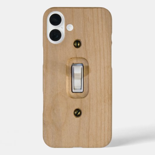 Neuheit Single Toggle Switch Holzplattenfotografie Case-Mate iPhone Hülle (Rückseite)