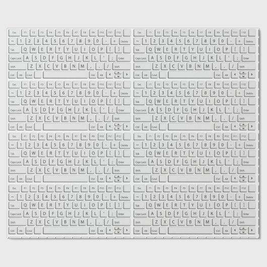 Neuheit über die riesige Computertastatur QWERTY Geschenkpapier (Flach)