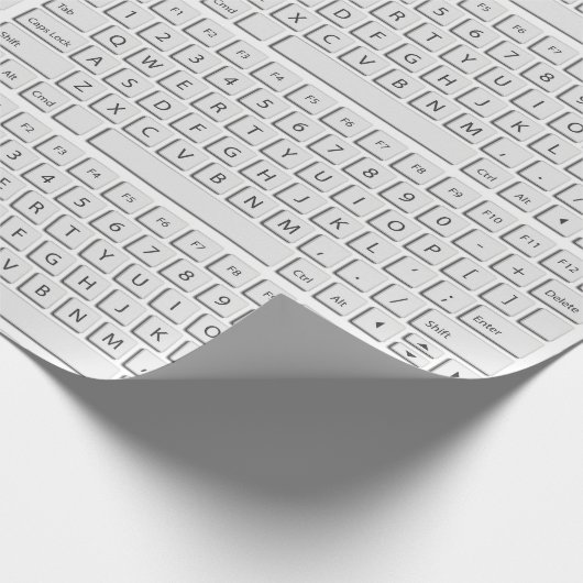 Neuheit über die riesige Computertastatur QWERTY Geschenkpapier (Ecke)