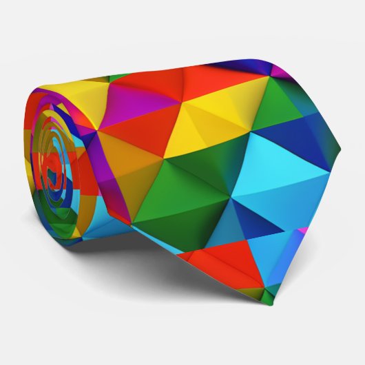 Neuheit Ungewöhnliches farbenfrohes Muster Krawatte (Gerollt)