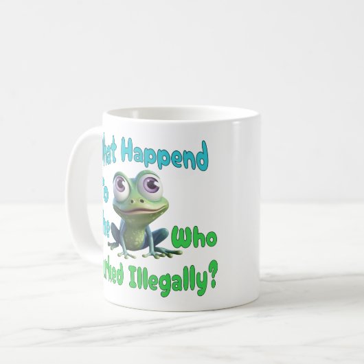 Neuheit, Vater Witz, Witzfrosch und Toad Kaffeetasse (Vorderseite Links)