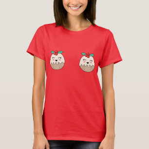 Neuheits-niedlicher Weihnachtsweihnachtspudding-T T-Shirt