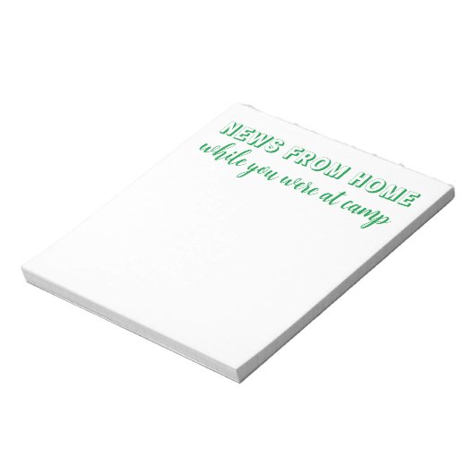 Neuigkeiten aus dem Zuhause-Notizblock Notizblock (Rotiert)