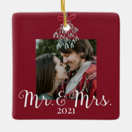 Neuigkeiten Mr. & Mrs. Foto Red Keramikornament