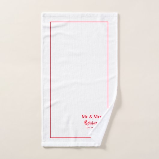 Neuigkeiten Mr. & Mrs. Personalisiert Large Badhandtuch Set (Handtuch)