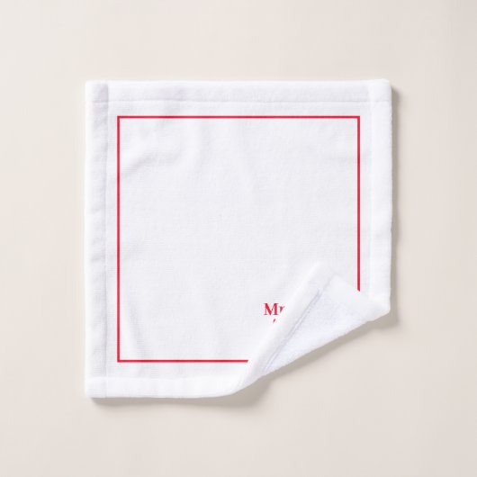 Neuigkeiten Mr. & Mrs. Personalisiert Large Badhandtuch Set (Waschlappen)