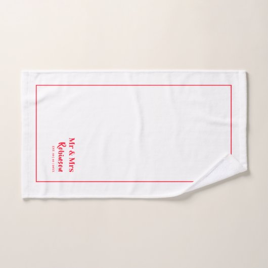 Neuigkeiten Mr. & Mrs. Personalisiert Large Badhandtuch Set (Handtuch)