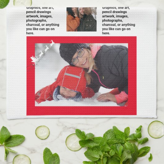 Neuigkeiten 🎄 Weihnachts-Foto Geschirrtuch (Gefaltet)