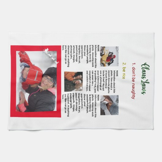 Neuigkeiten 🎄 Weihnachts-Foto Geschirrtuch (Horizontal)