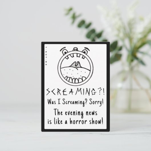 NEUIGKEITEN ZUM SCHREIBKOPF VON YNOTME POSTKARTE (Stehend Vorderseite)