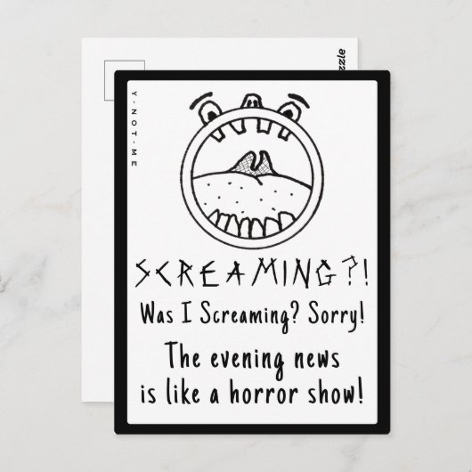 NEUIGKEITEN ZUM SCHREIBKOPF VON YNOTME POSTKARTE (Vorne/Hinten)