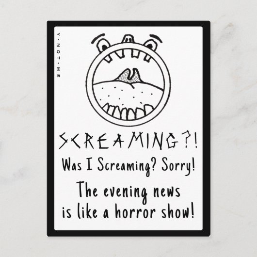 NEUIGKEITEN ZUM SCHREIBKOPF VON YNOTME POSTKARTE (Vorderseite)