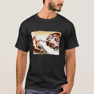 Neuinterpretierte Kitty Cats Schöpfungsmalerei Par T-Shirt