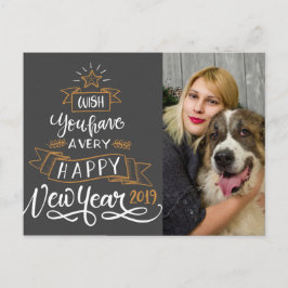 Neujahr 2019 feiertagspostkarte