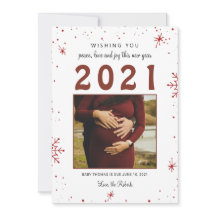 Neujahr 2021 Babyankündigung Schneeflocke niedlich