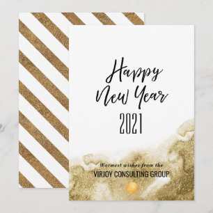 Neujahr 2021 Corporate Business Gold Abstrakt Feiertagskarte