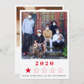 Neujahr 2021 Fotos rot Feiertagskarte (Vorne/Hinten)