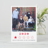 Neujahr 2021 Fotos rot Feiertagskarte (Stehend Vorderseite)