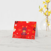 Neujahr 2024 - Drache Karte (Gelbe Blume)