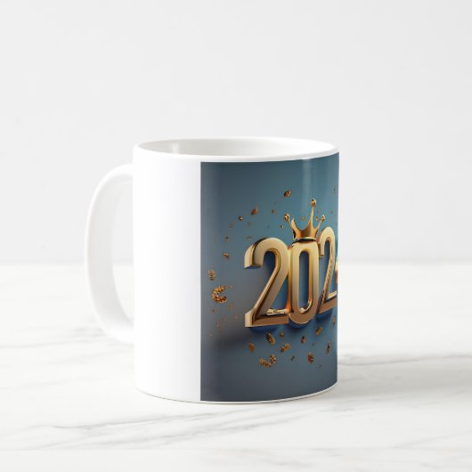 Neujahr 2024 Feier - Happy 2024 Design Kaffeetasse (Vorderseite Links)