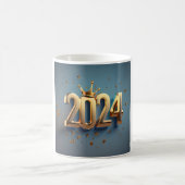 Neujahr 2024 Feier - Happy 2024 Design Kaffeetasse (Mittel)