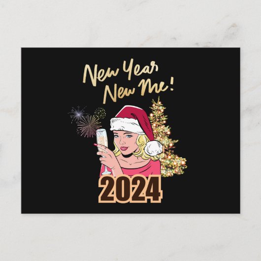 Neujahr 2024 postkarte (Vorderseite)