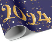 Neujahr 2024: Wrapping Paper Geschenkpapier (Rolleneckpunkt)