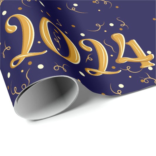 Neujahr 2024: Wrapping Paper Geschenkpapier (Rolleneckpunkt)