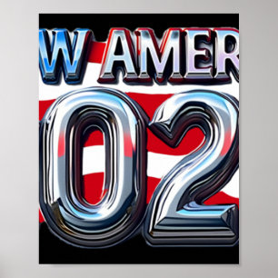 Neujahr 2025 Flüssigmetall Patriot Des Poster