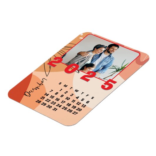 Neujahr 2025 Foto Monatskalender Magnet (Linke Seite)