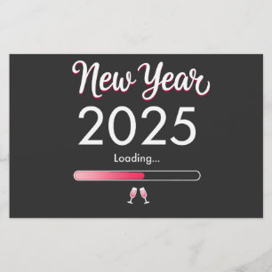 Neujahr 2025 Glückliche Weihnachtsfeiertage Briefpapier