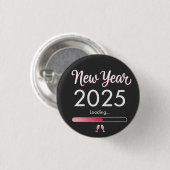 Neujahr 2025 Glückliche Weihnachtsfeiertage Button (Vorne & Hinten)