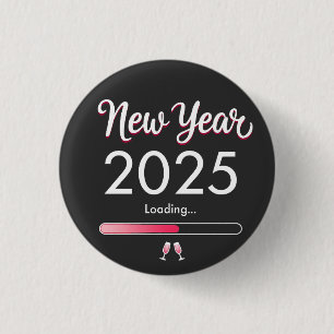 Neujahr 2025 Glückliche Weihnachtsfeiertage Button