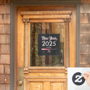 Neujahr 2025 Glückliche Weihnachtsfeiertage Fensteraufkleber