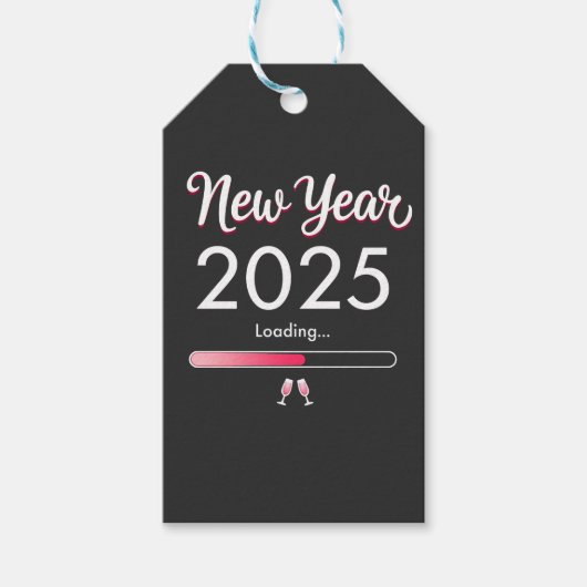 Neujahr 2025 Glückliche Weihnachtsfeiertage Geschenkanhänger (Vorderseite)