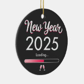 Neujahr 2025 Glückliche Weihnachtsfeiertage Keramik Ornament (Rechts)