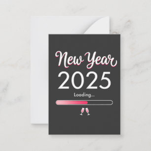 Neujahr 2025 Glückliche Weihnachtsfeiertage Mitteilungskarte