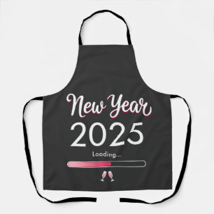 Neujahr 2025 Glückliche Weihnachtsfeiertage Schürze