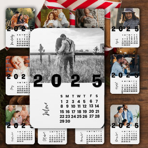 Neujahr 2025 Juni Kalender Familienfoto Magnet