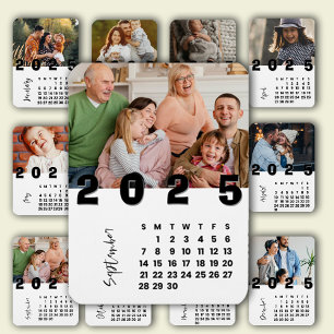 Neujahr 2025 Kalender September Familienfoto Magnet